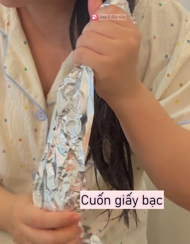 Phương ph&aacute;p ủ t&oacute;c bằng giấy bạc đang nổi khắp: Nh&igrave;n đơn giản nhưng hiệu quả kh&aacute; bất ngờ - Ảnh 4.