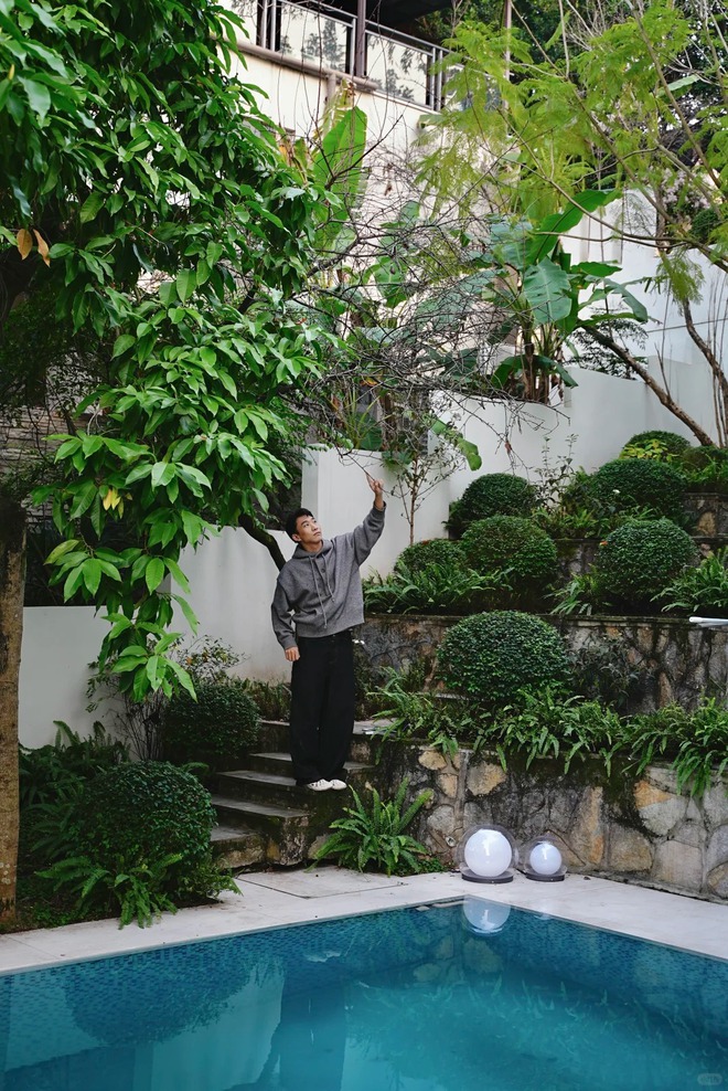 Hồ c&aacute; Koi tr&ecirc;n ban c&ocirc;ng, cửa sổ view "4 m&ugrave;a" của ch&agrave;ng trai l&ecirc;n n&uacute;i x&acirc;y nh&agrave; sống c&ugrave;ng 4 ch&uacute; ch&oacute;- Ảnh 12.