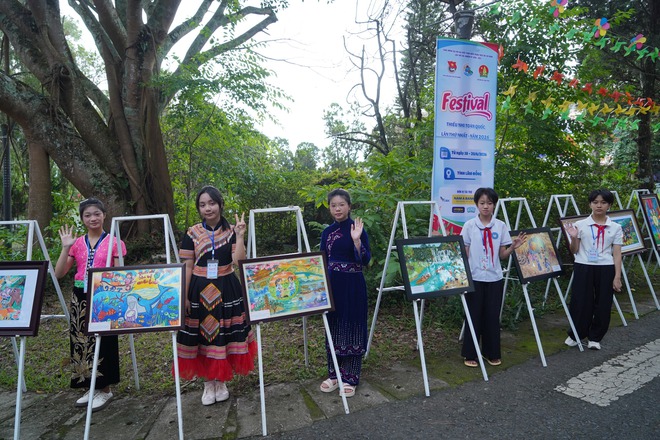 Khai mạc Triển l&atilde;m tranh &ldquo;Thiếu nhi Việt Nam bảo vệ mu&ocirc;n lo&agrave;i&rdquo;: Lan tỏa th&ocirc;ng điệp xanh từ những n&eacute;t vẽ tuổi thơ - Ảnh 5.