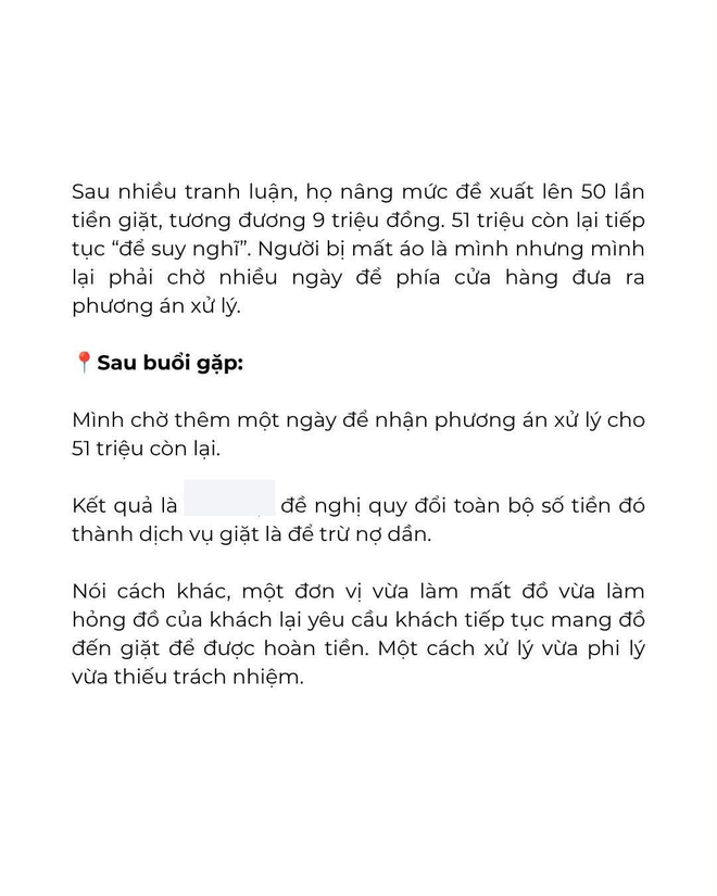 Drama khách tố tiệm giặt Hà Nội làm mất 2 áo hiệu 60 triệu, áo khoác LV 150 triệu cũng gặp sự cố thảm thương- Ảnh 6. Drama khách tố tiệm giặt Hà Nội làm mất 2 áo hiệu 60 triệu, áo khoác LV 150 triệu cũng gặp sự cố thảm thương- Ảnh 6.