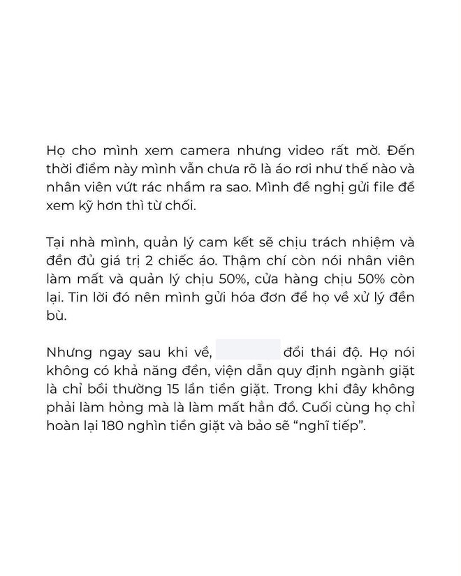Drama khách tố tiệm giặt Hà Nội làm mất 2 áo hiệu 60 triệu, áo khoác LV 150 triệu cũng gặp sự cố thảm thương- Ảnh 4. Drama khách tố tiệm giặt Hà Nội làm mất 2 áo hiệu 60 triệu, áo khoác LV 150 triệu cũng gặp sự cố thảm thương- Ảnh 4.