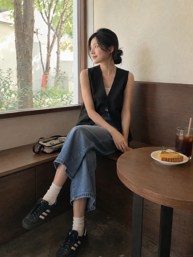 Có vẻ quần jeans lửng ống rộng đang âm thầm thay thế những chiếc quần dài quen thuộc - Ảnh 7.