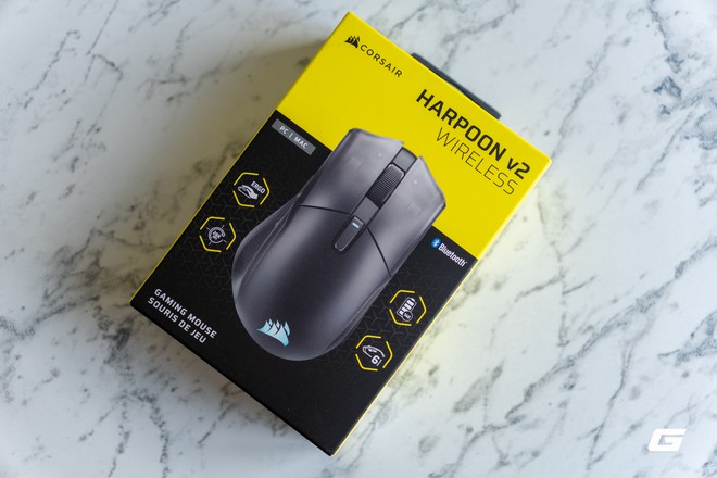 Tr&ecirc;n tay Corsair Harpoon v2 Wireless: Rất nhẹ, &ocirc;m tay, cảm biến 26K DPI linh hoạt trong từng c&uacute; vẩy chuột - Ảnh 3.