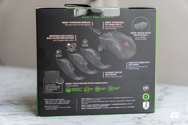 Trên tay Razer Naga V3 Pro: “Rắn ba đầu” đúng nghĩa, biến hình để cân mọi thể loại game - Ảnh 2.