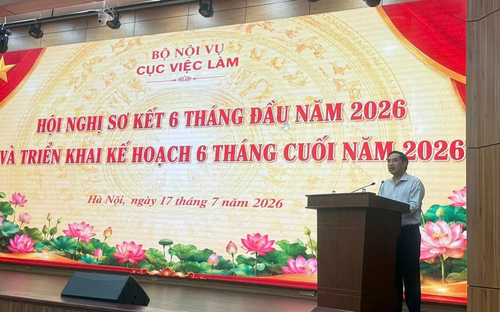 Hội nghị sơ kết công tác 6 tháng đầu năm và triển khai nhiệm vụ 6 tháng cuối năm 2026 của Cục Việc làm. (Ảnh: Cục Việc làm)