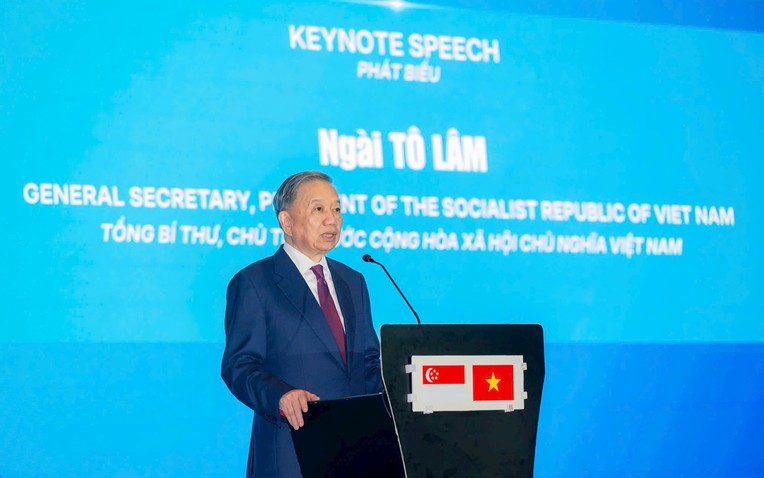 Tổng B&iacute; thư, Chủ tịch nước T&ocirc; L&acirc;m: Hợp t&aacute;c c&ocirc;ng nghệ sẽ trở th&agrave;nh một trụ cột quan trọng trong quan hệ Việt Nam - Singapore- Ảnh 1.