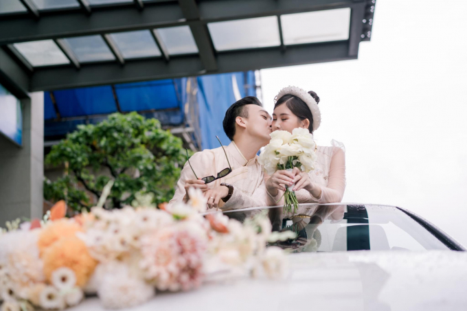 Lê Âu Ngân Anh rạng rỡ sánh đôi cùng chồng MC điển trai, chú rể không ...