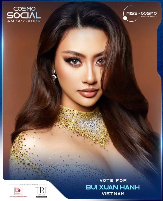 Fan sắc đẹp tổng lực bình chọn giúp Xuân Hạnh vào thẳng Top 21 Miss Cosmo 2024- Ảnh 2.