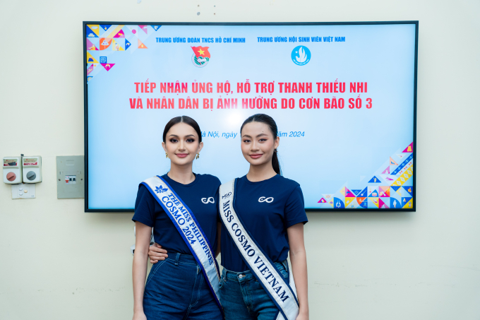 "Miss Cosmo 2024" cùng các thí sinh trao tặng hơn 600 triệu đồng hỗ trợ khắc phục hậu quả bão Yagi- Ảnh 2.