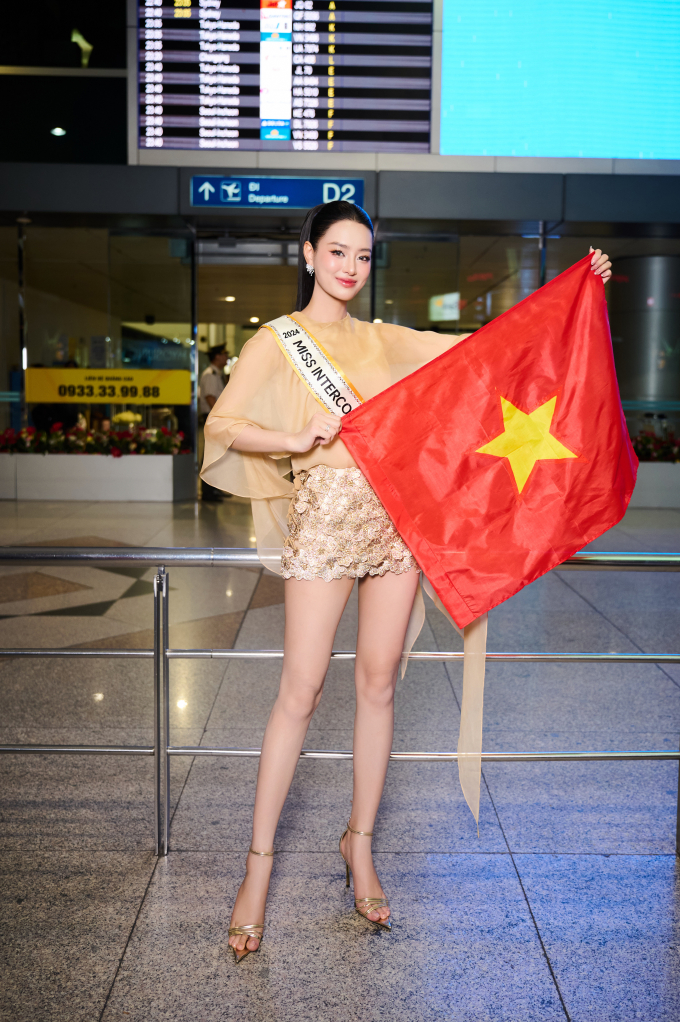 Á hậu Bùi Khánh Linh chính thức lên đường sang Ai Cập tham dự Miss Intercontinental 2024- Ảnh 1.