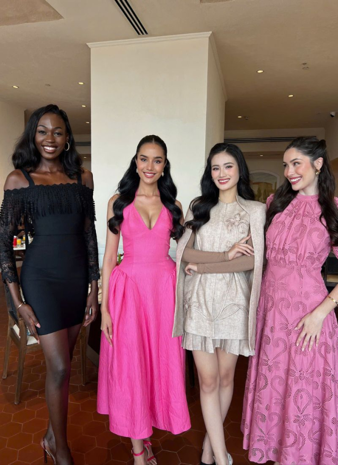 Ý Nhi chung phòng với người đẹp Thái Lan - Opal Suchata, "gây sốt" với loạt outfit tại "Miss World 2025"- Ảnh 4.