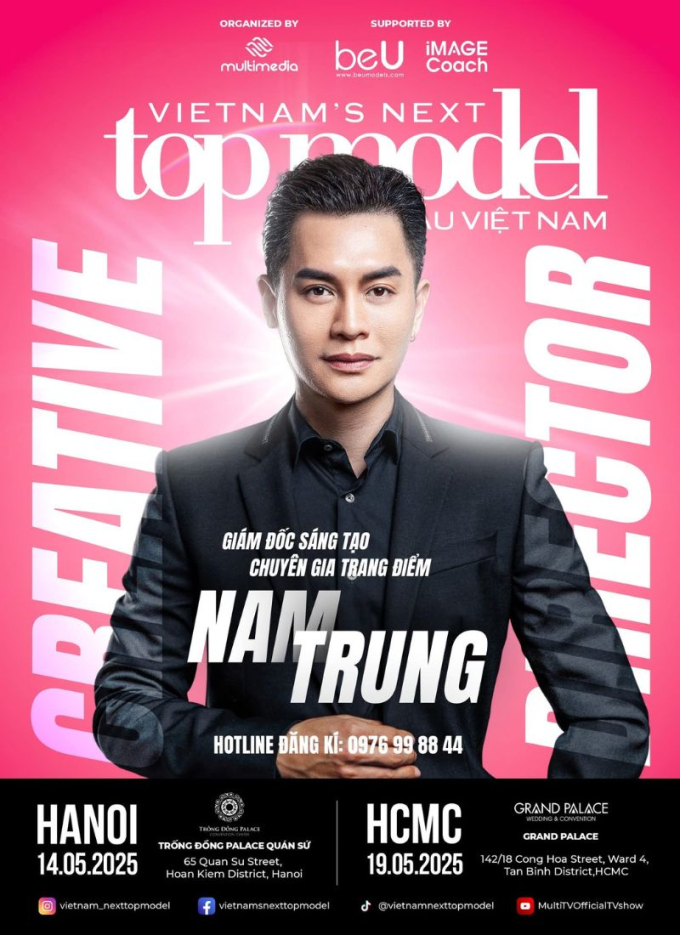"Ông hoàng drama" Nam Trung tái xuất, đảm nhận vai trò giám khảo "Vietnam's Next Top Model 2025"- Ảnh 1.