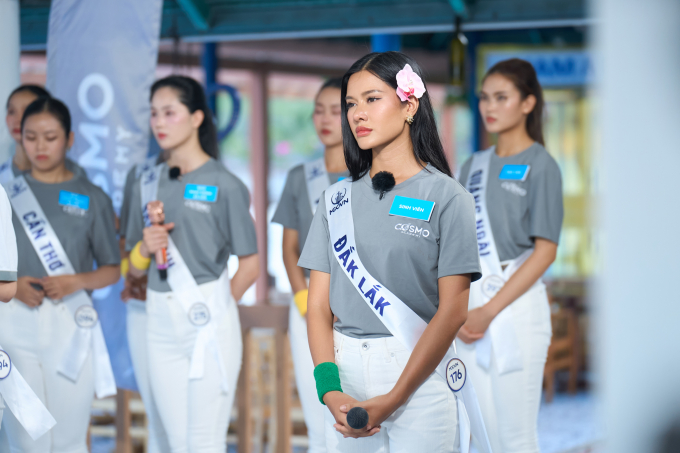 Tập 3 Miss Cosmo Vietnam: Minh Nhàn bị "tắt tiếng" giữa trận đấu, thí sinh căng thẳng thay đổi vị trí đội trưởng- Ảnh 8.