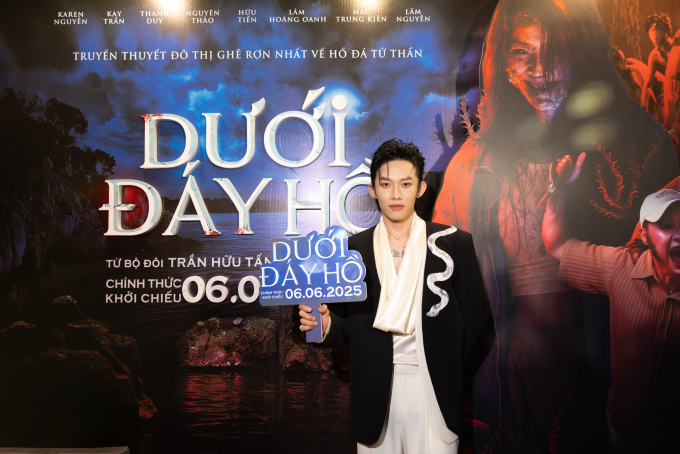 Karen khoe nhan sắc quyến rũ, dàn anh tài đổ bộ thảm đỏ ra mắt phim "Dưới đáy hồ" ủng hộ Kay Trần - Thanh Duy- Ảnh 2.