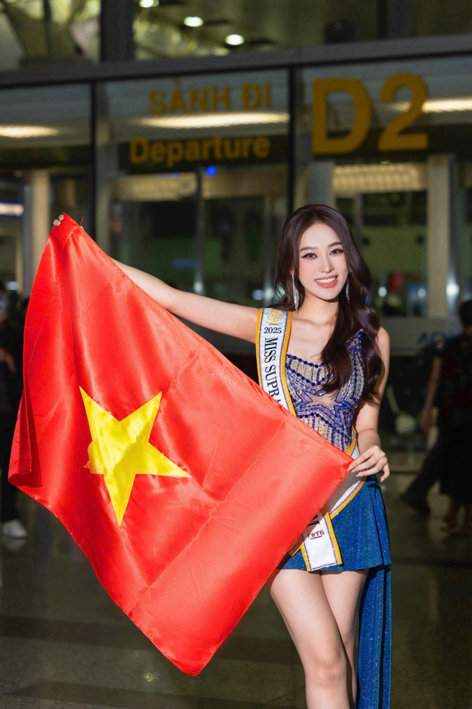 Hoa hậu Kỳ Duyên mang hơn 100 kg hành lý đến Ba Lan thi "Miss Supranational 2025"- Ảnh 1.