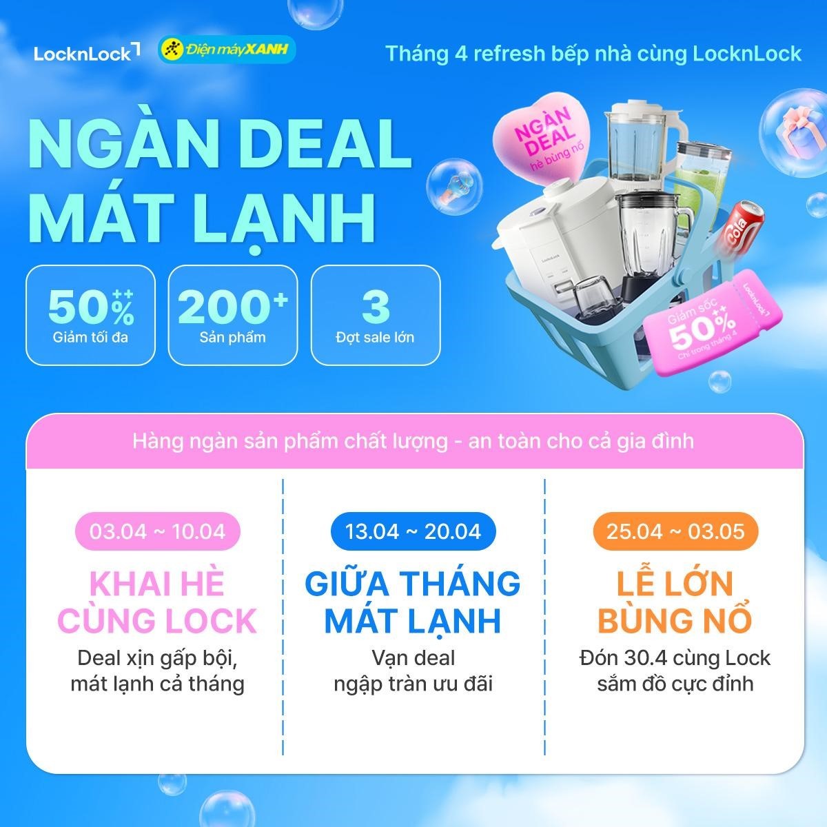LocknLock tung si&ecirc;u deal 50++ tại Điện M&aacute;y Xanh, mua 1 tặng 1 chỉ trong th&aacute;ng 4 - Ảnh 4.