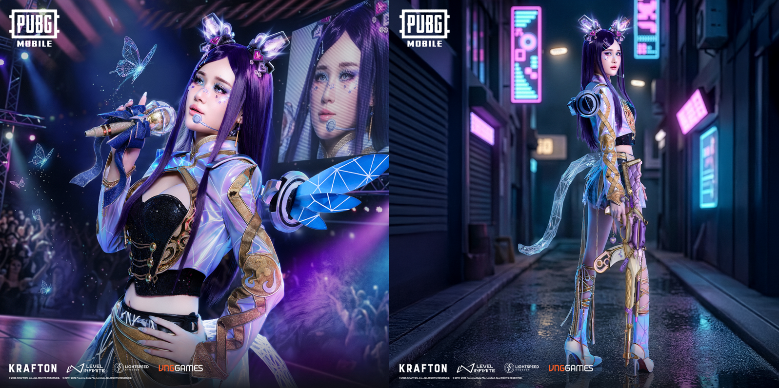 PUBG Mobile hợp tác streamer Ms Three ra mắt giáp tối thượng 'Thần tượng ngân hà'- Ảnh 4. PUBG Mobile hợp tác streamer Ms Three ra mắt giáp tối thượng 'Thần tượng ngân hà'- Ảnh 4.