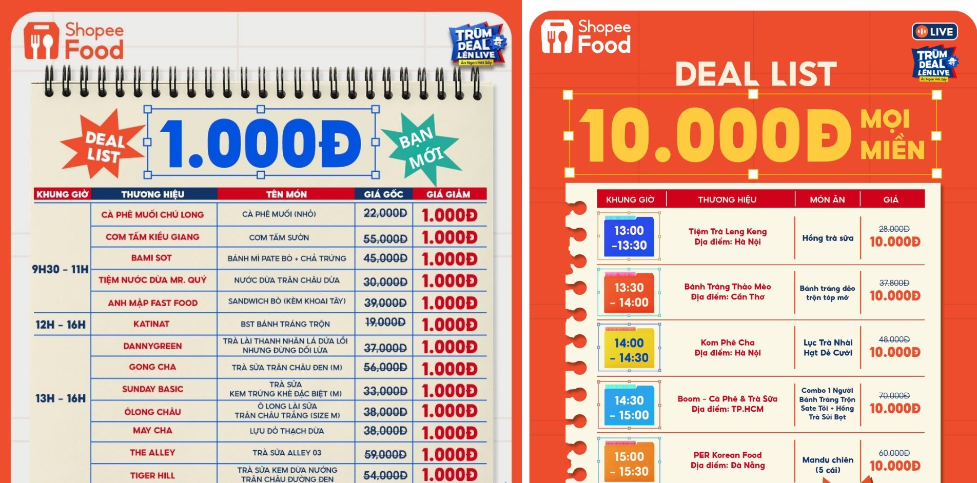 C&aacute;ch săn deal ăn ngon, gi&aacute; hời qua Tr&ugrave;m Deal L&ecirc;n Live của ShopeeFood - Ảnh 2.
