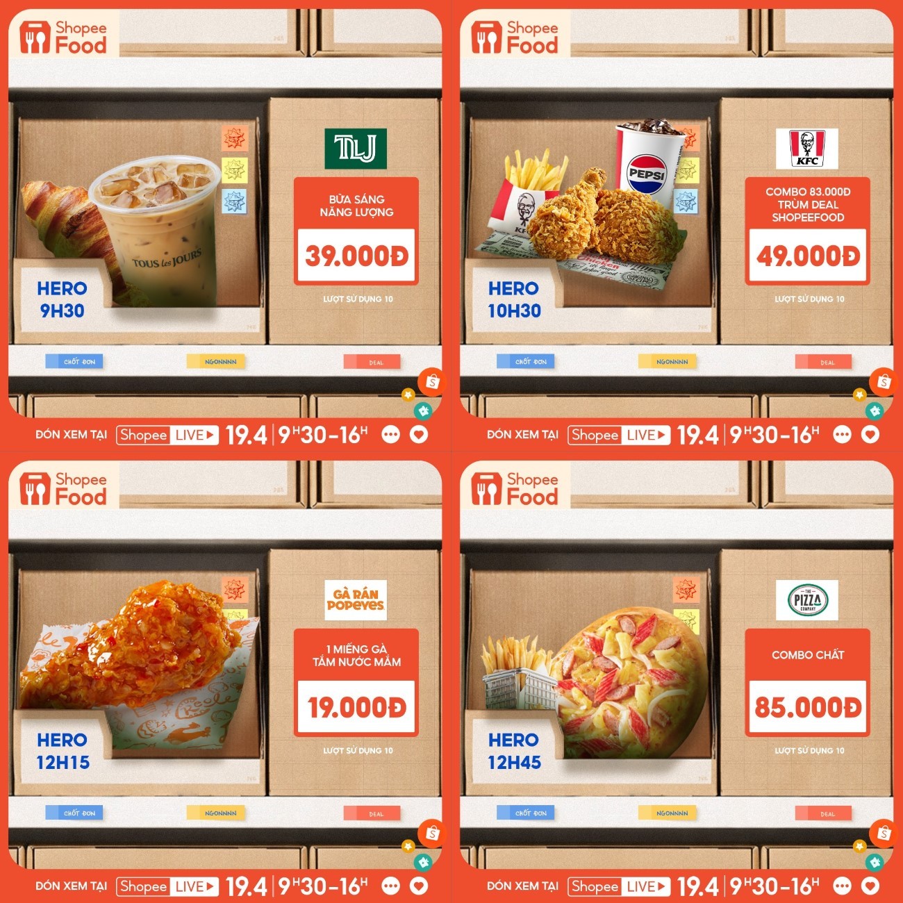 C&aacute;ch săn deal ăn ngon, gi&aacute; hời qua Tr&ugrave;m Deal L&ecirc;n Live của ShopeeFood - Ảnh 1.
