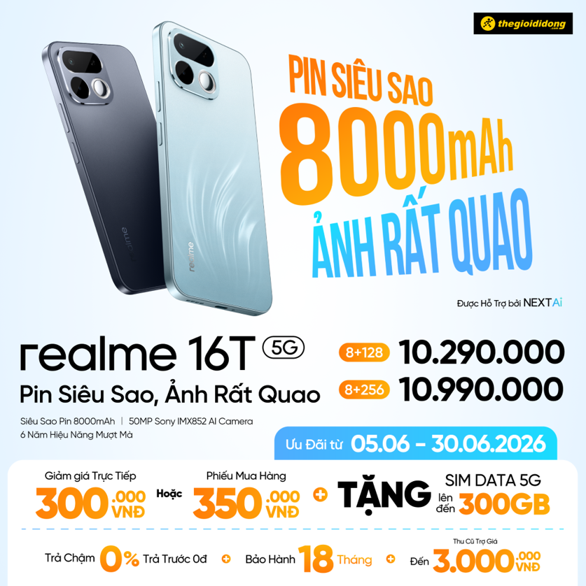 Ra mắt realme 16T 5G: 'Pin si&ecirc;u sao' 8000mAh bứt ph&aacute; giới hạn, thoả sức s&aacute;ng tạo nội dung- Ảnh 5.