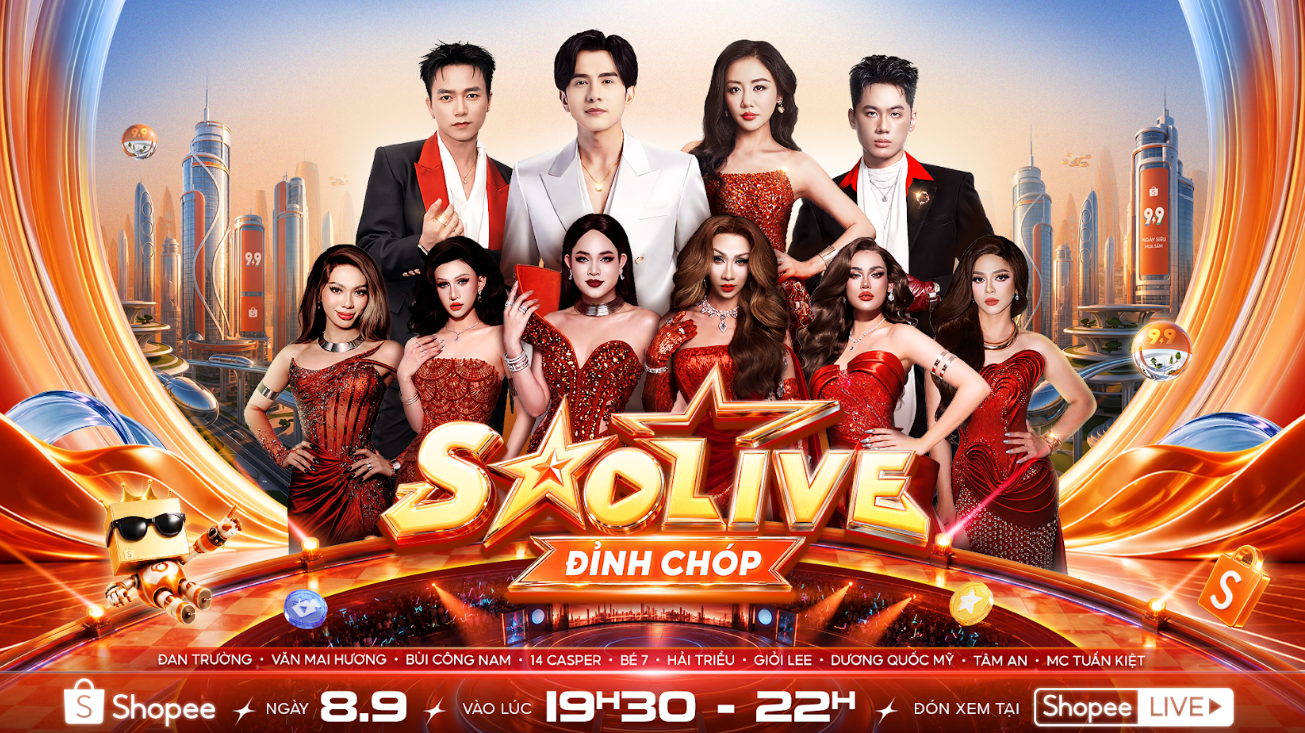 Săn sale 9/9 tr&ecirc;n Shopee: 'Đại tiệc' livestream kh&ocirc;ng thể bỏ lỡ với d&agrave;n sao hội tụ, ưu đ&atilde;i b&ugrave;ng nổ- Ảnh 1.