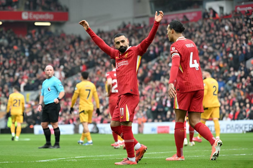 Salah tỏa sáng, Liverpool đánh bại Wolves để giữ vững ngôi đầu Ngoại hạng Anh- Ảnh 1. Salah tiếp tục duy trì phong độ chói sáng ở mùa giải này (Ảnh: Getty).