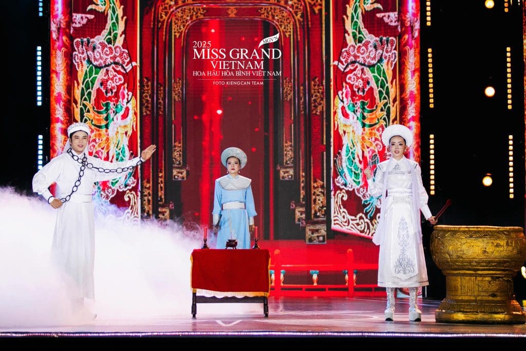 Ngô Thái Ngân thắng 2 giải lớn của "Miss Grand Vietnam", diễn xuất thần trích đoạn cải lương "Tiếng trống Mê Linh”- Ảnh 3.