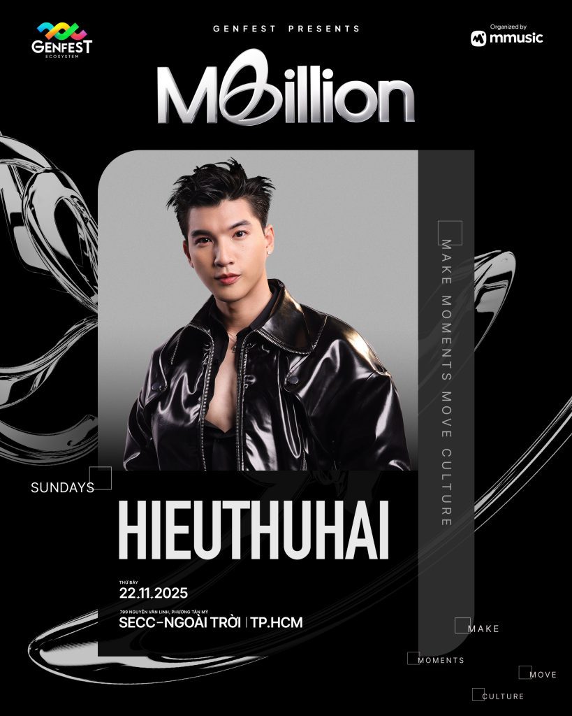 HIEUTHUHAI “thổi bùng” GENfest Presents MBILLION: Hứa hẹn set diễn đỉnh cao 45 phút, cháy hết mình cùng SUNDAYs- Ảnh 1. HIEUTHUHAI “thổi bùng” GENfest Presents MBILLION: Hứa hẹn set diễn đỉnh cao 45 phút, cháy hết mình cùng SUNDAYs- Ảnh 1.