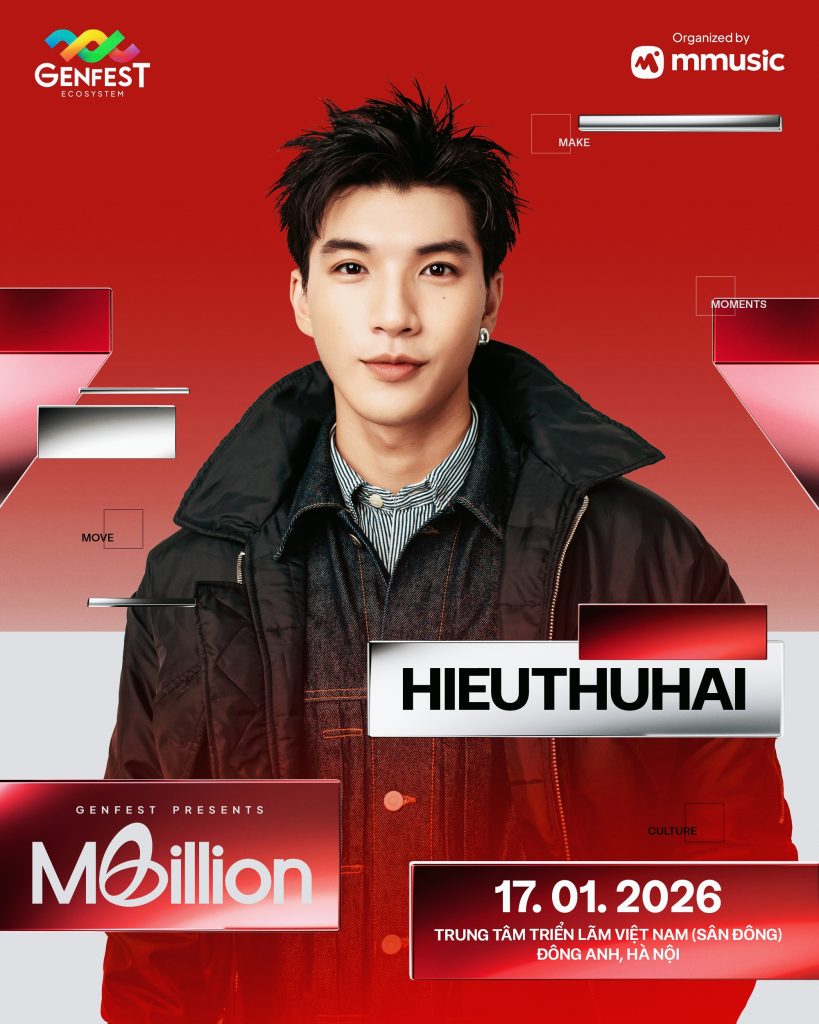 HIEUTHUHAI lần đầu mang set diễn hoành tráng đến Hà Nội, chốt hạ dàn lineup GENfest Presents MBILLION- Ảnh 1. HIEUTHUHAI lần đầu mang set diễn hoành tráng đến Hà Nội, chốt hạ dàn lineup GENfest Presents MBILLION- Ảnh 1.