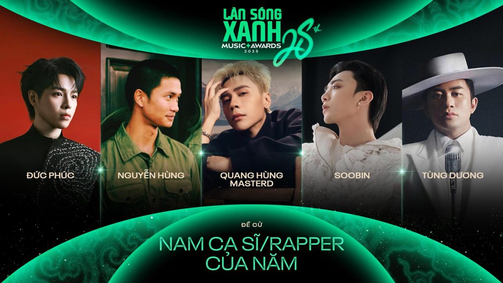 Dàn rapper đồng loạt vắng mặt tại đề cử "Ca sĩ của năm" tại Làn Sóng Xanh 2025- Ảnh 1. Dàn rapper đồng loạt vắng mặt tại đề cử "Ca sĩ của năm" tại Làn Sóng Xanh 2025- Ảnh 1.