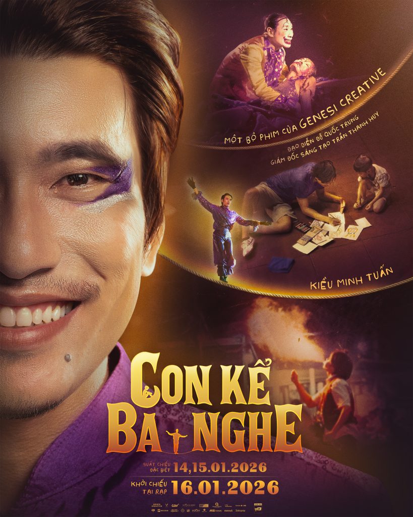 "Con kể ba nghe" h&eacute; lộ H&agrave;nh tr&igrave;nh tập xiếc mạo hiểm của Kiều Minh Tuấn - Quốc Kh&aacute;nh v&agrave; d&agrave;n diễn vi&ecirc;n- Ảnh 2.