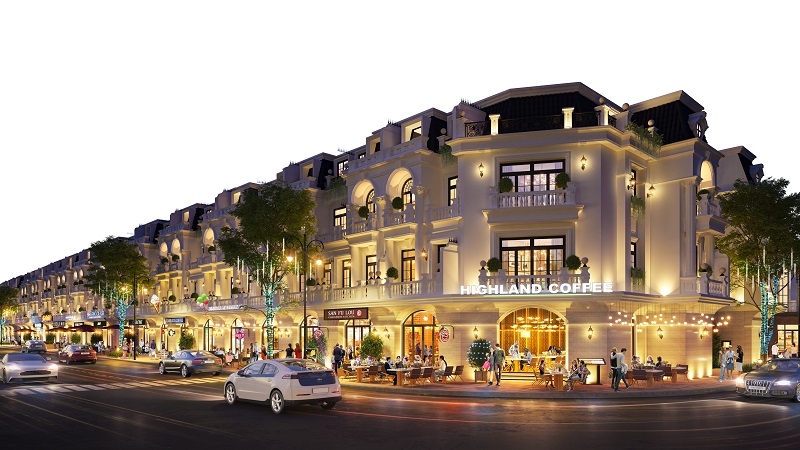 Phối cảnh d&atilde;y shophouse