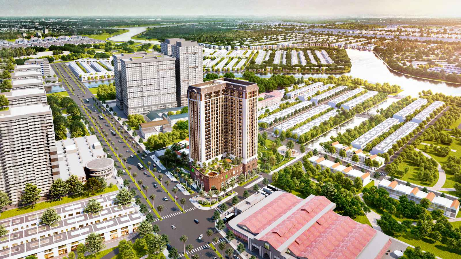 Phối cảnh Viva Plaza tọa lạc ngay mặt tiền Nguyễn Lương Bằng, c&aacute;ch Ph&uacute; Mỹ Hưng chỉ 300m.
