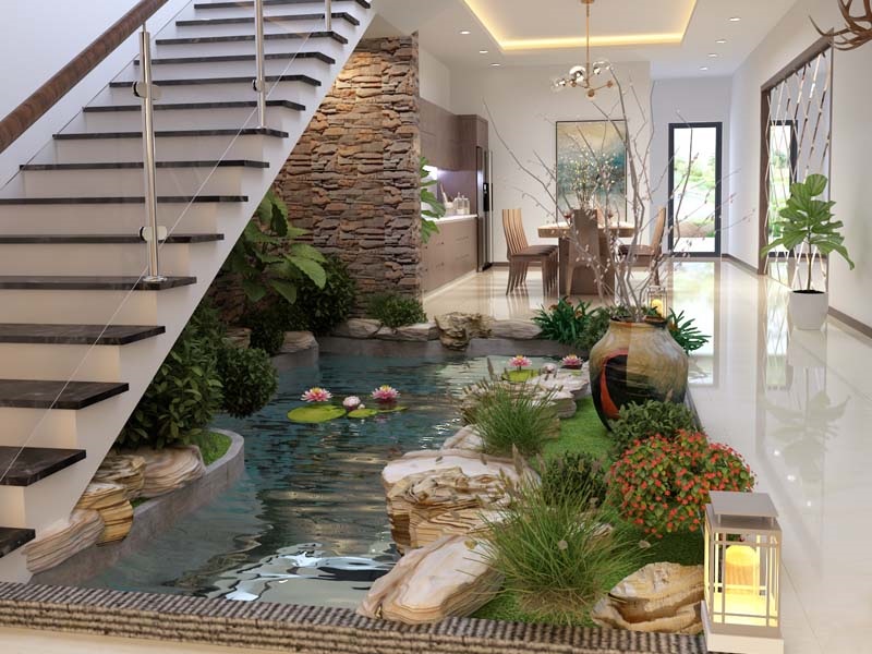 Tiểu cảnh, non bộ có thể giúp sinh động hóa không gian