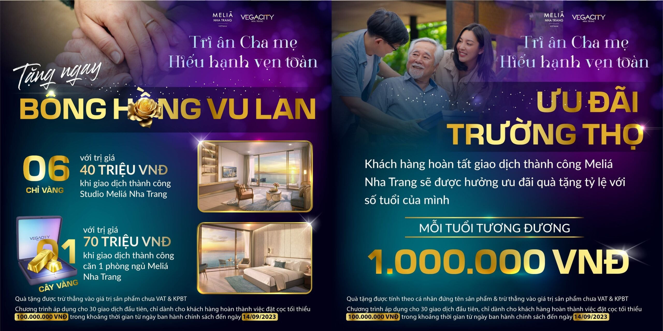Các chính sách đặc biệt “Tri ân Cha Mẹ - Hiếu hạnh vẹn toàn”