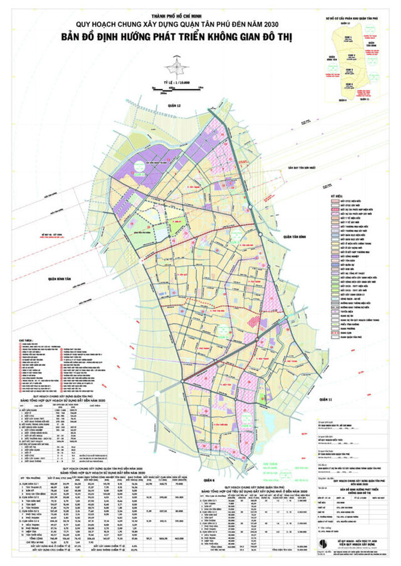 Bản đồ quy hoạch quận Tân Phú đến năm 2030