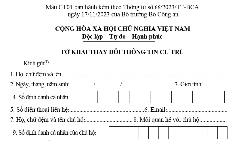 Đăng ký tạm trú online