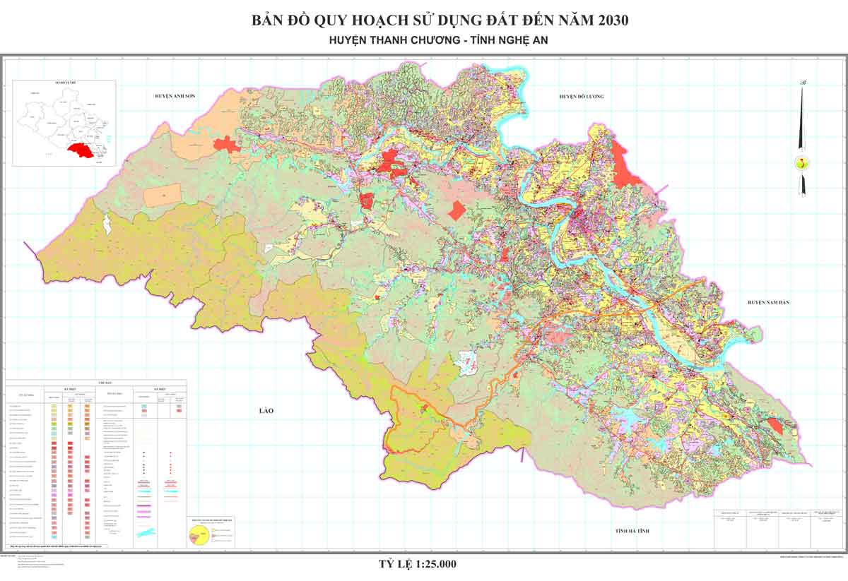 Bản đồ sử dụng đất huyện Thanh Chương