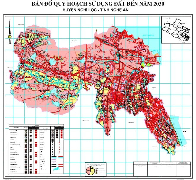 Bản đồ quy hoạch sử dụng đất huyện Nghi Lộc