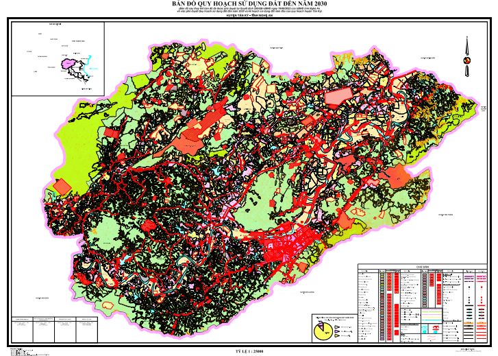 Bản đồ quy hoạch sử dụng đất huyện Tân Kỳ