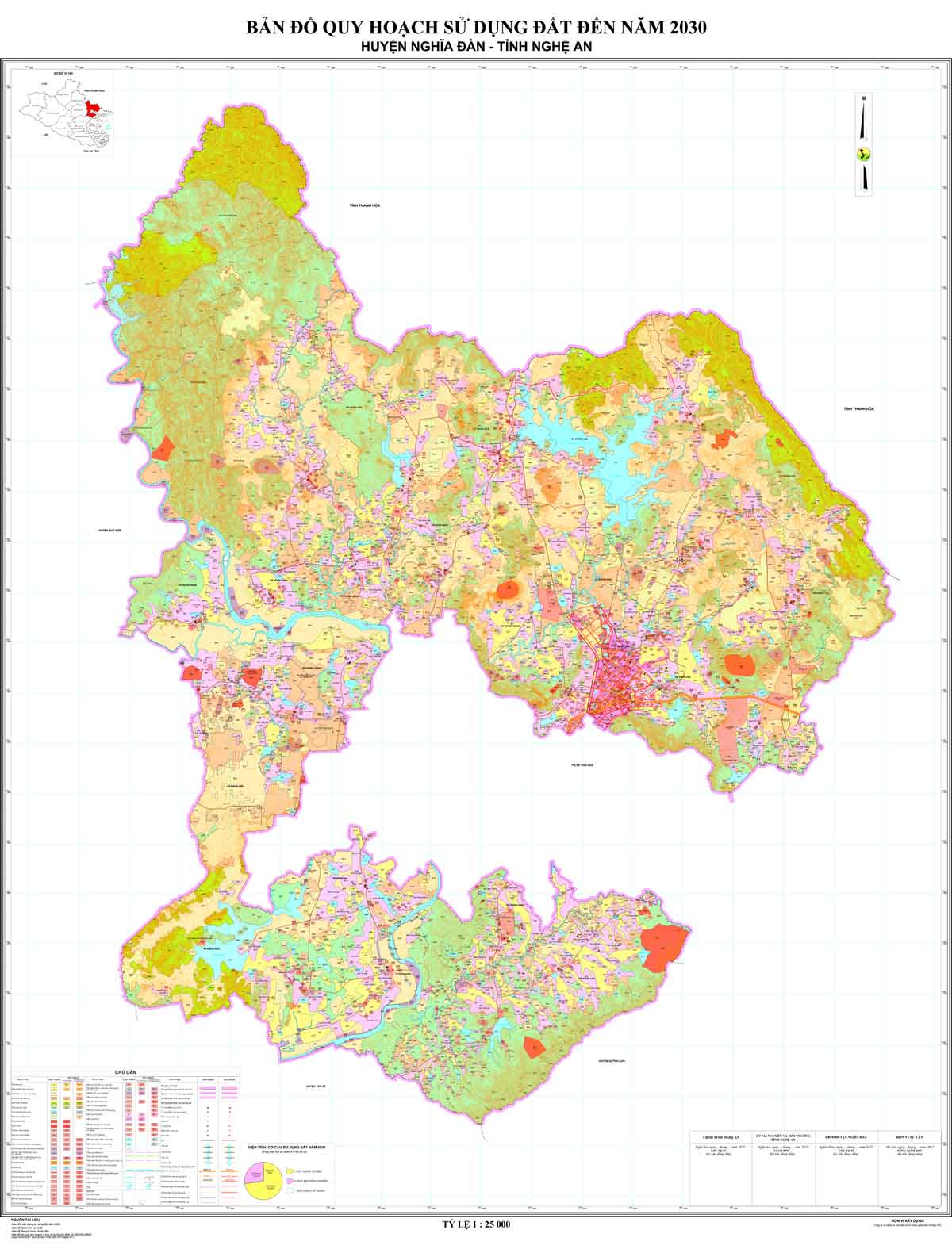 Bản đồ quy hoạch sử dụng đất huyện Nghĩa Đàn