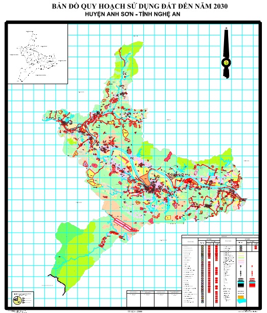 Bản đồ quy hoạch sử dụng đất huyện Anh Sơn