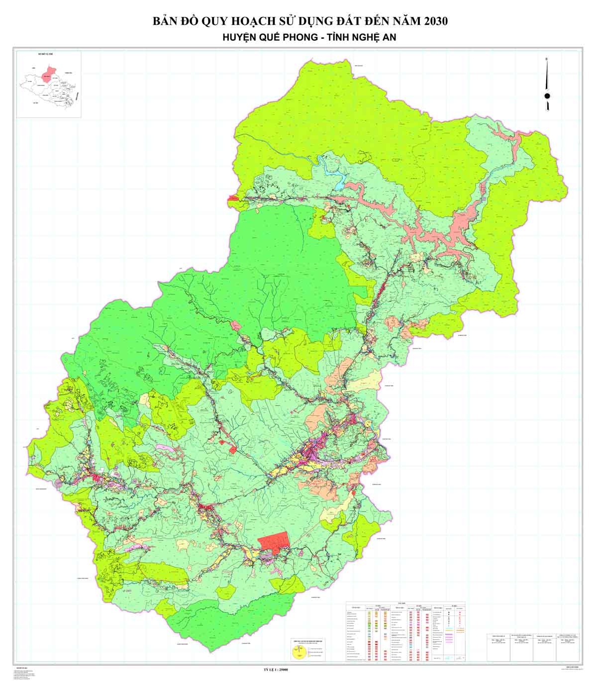 Bản đồ quy hoạch sử dụng đất huyện Quế Phong