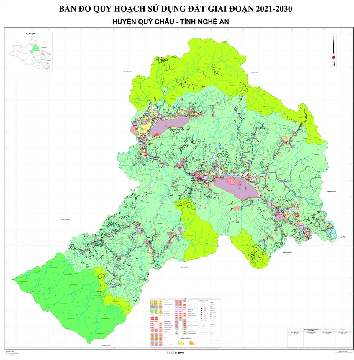 Bản đồ sử dụng đất huyện Quỳ Châu. 