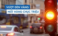 Ô tô vượt đèn vàng có thể bị phạt hàng chục triệu đồng