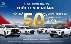 Bốn mẫu xe nhận ưu đãi mạnh tay từ Toyota Việt Nam và các Đại lý trong tháng 9