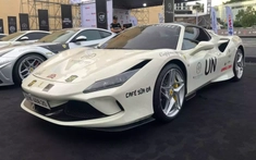 Ngắm nhìn chú "bạch mã" Ferrari F8 Spider độc nhất Việt Nam khoe sắc tại Gumball 3000 2024