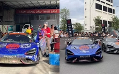 Cận cảnh siêu xe mui trần McLaren 765LT Spider của phú bà Singapore trong hành trình Gumball 3000