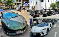 Dàn siêu xe trăm tỷ đồng tụ tập tại Tp.HCM, Lamborghini Aventador SVJ màu độc đã lâu mới tái xuất