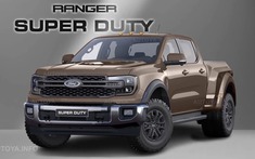 Ford Ranger Super Duty lộ mâm khủng hơn bản thường, sức kéo 4,5 tấn ngang F-150, dễ dùng máy V6 như bản Raptor